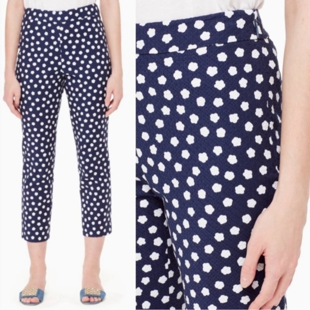 NWOT Kate Spade California Dreaming Cloud Dot Cropped Trouser Pants Size 14